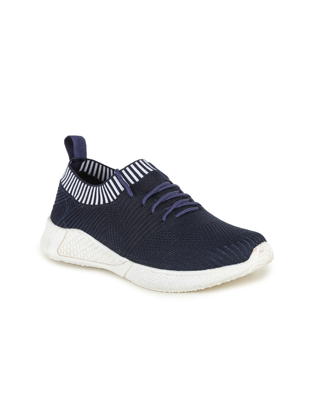 

SAPATOS Women Woven Design Slip-On Sneakers, Navy blue