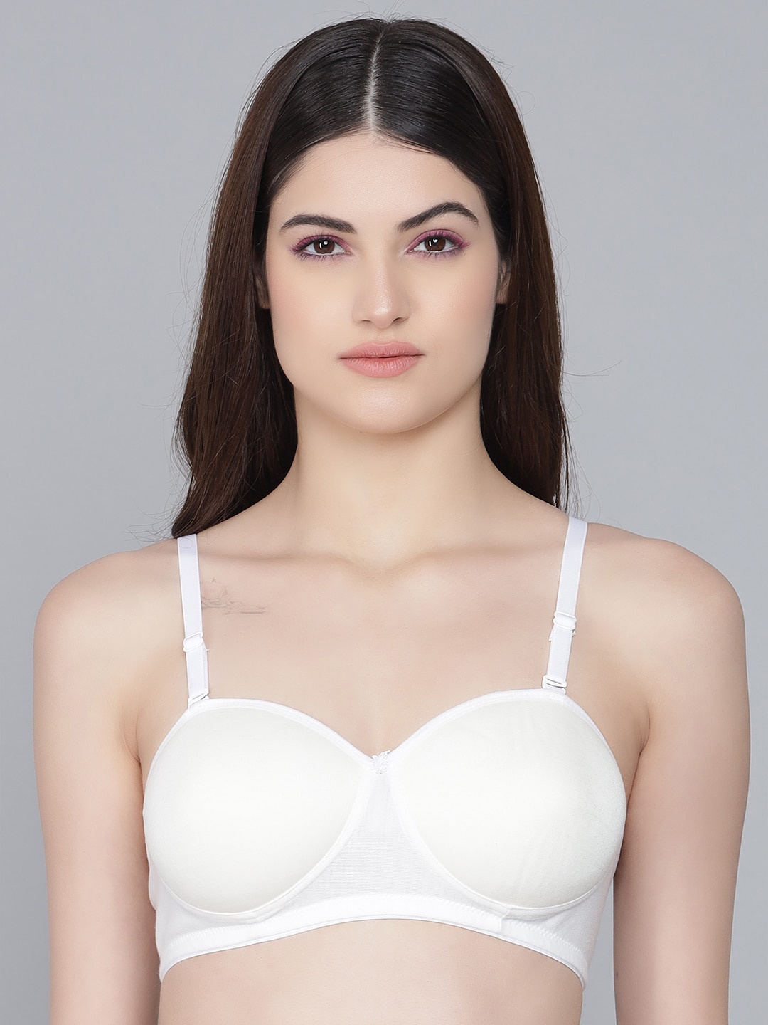 

Narsingha Dreams Lightly Padded Non-Wired Seamless T-shirt Bra, White