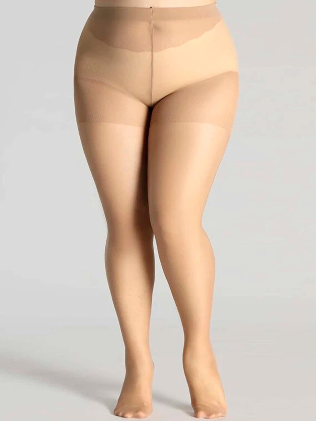 

COLOR STYLE High-Rise Sheer Fish Net Stocking, Beige