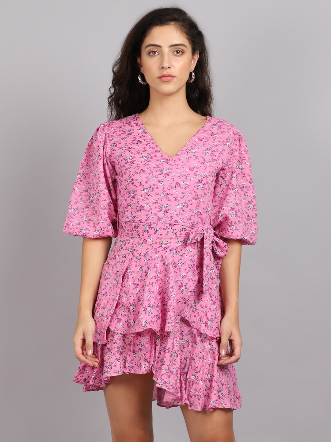 

MARC LOUIS Floral Printed Cotton Dress, Pink