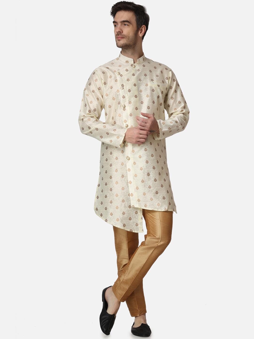 

ROYAL KURTA Men Woven Design Kurta, Off white