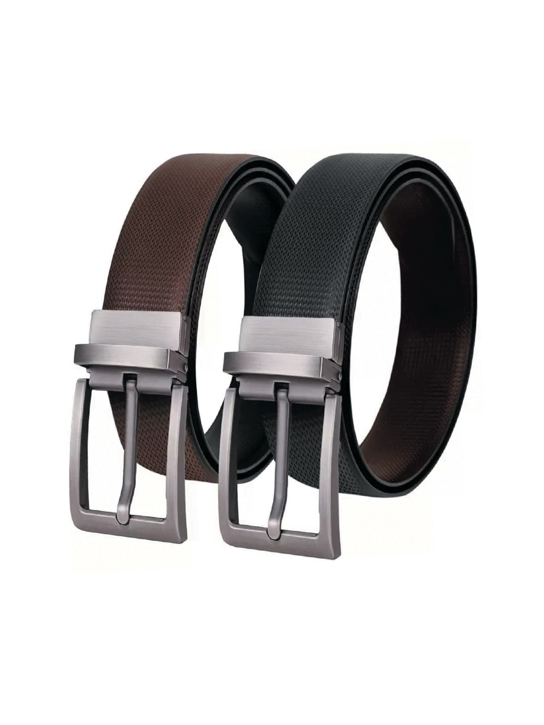 

KAEZRI Men Textured Formal Belt, Black