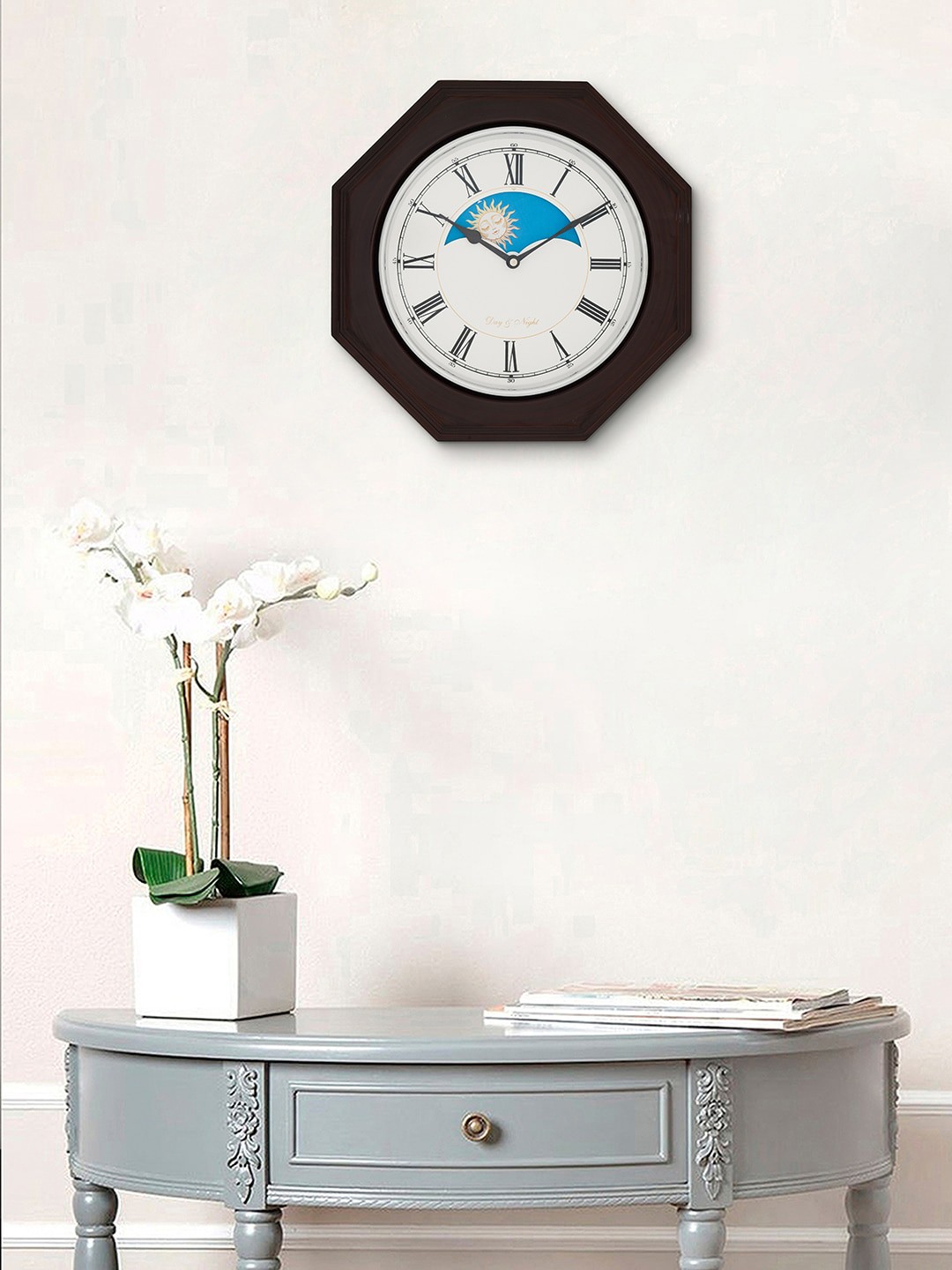 

eCraftIndia Brown & White Geometric Shaped Contemporary Wall Clock