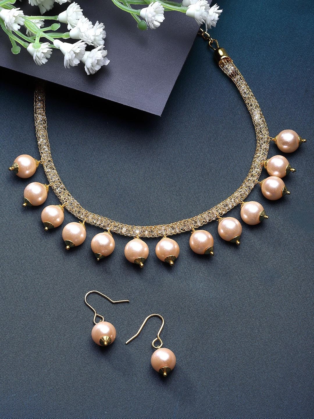 

KARATCART Gold-Plated Beaded Jewellery Set