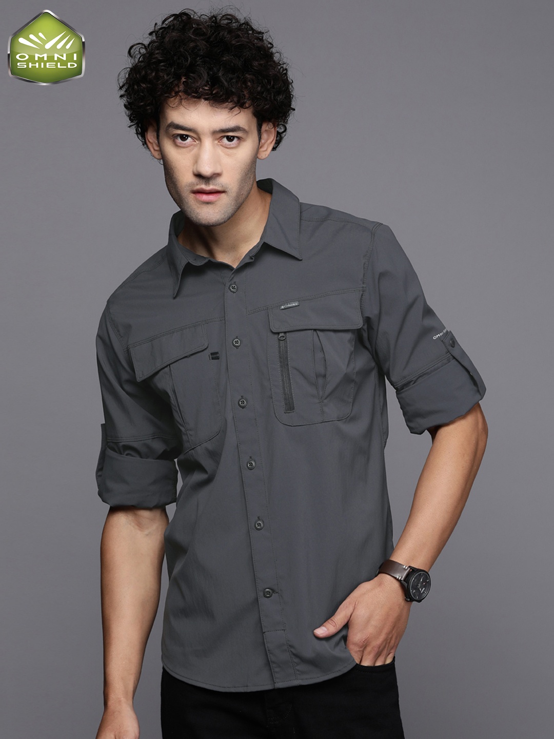 

Columbia Solid Casual Shirt, Black