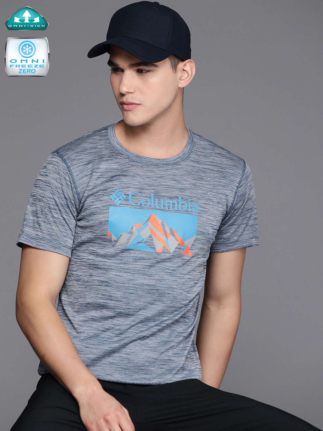 

Columbia Men Printed Zero Rules Slim Fit T-shirt, Blue