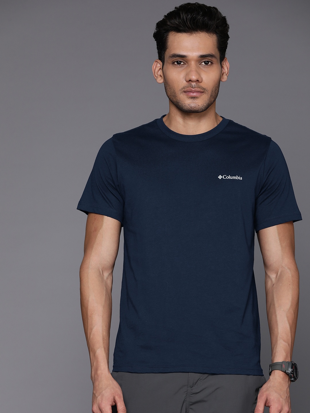 

Columbia Men Organic Cotton Slim Fit T-shirt, Navy blue