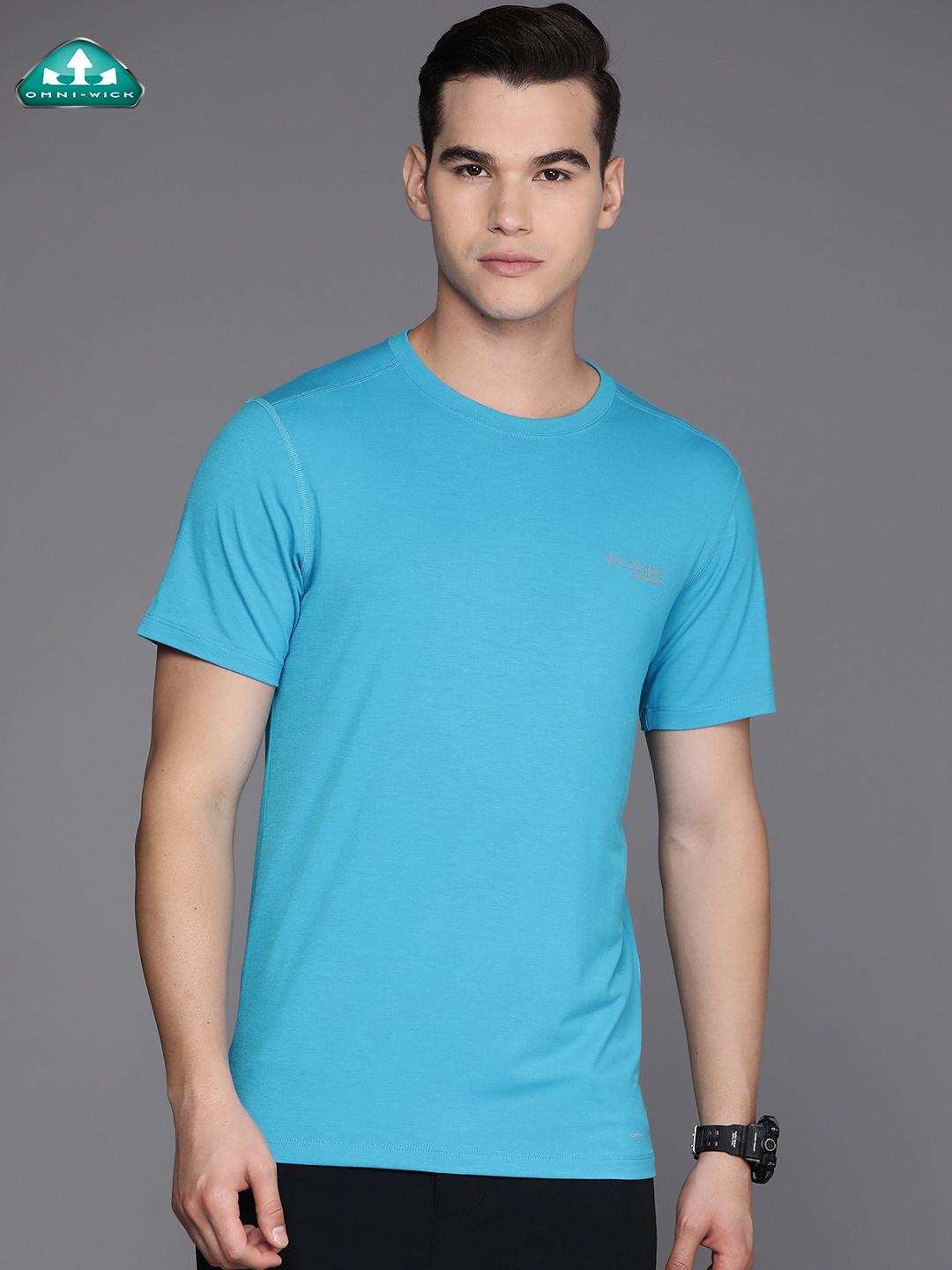 

Columbia Men Slim Fit Endless Trail Running Tech T-shirt, Turquoise blue