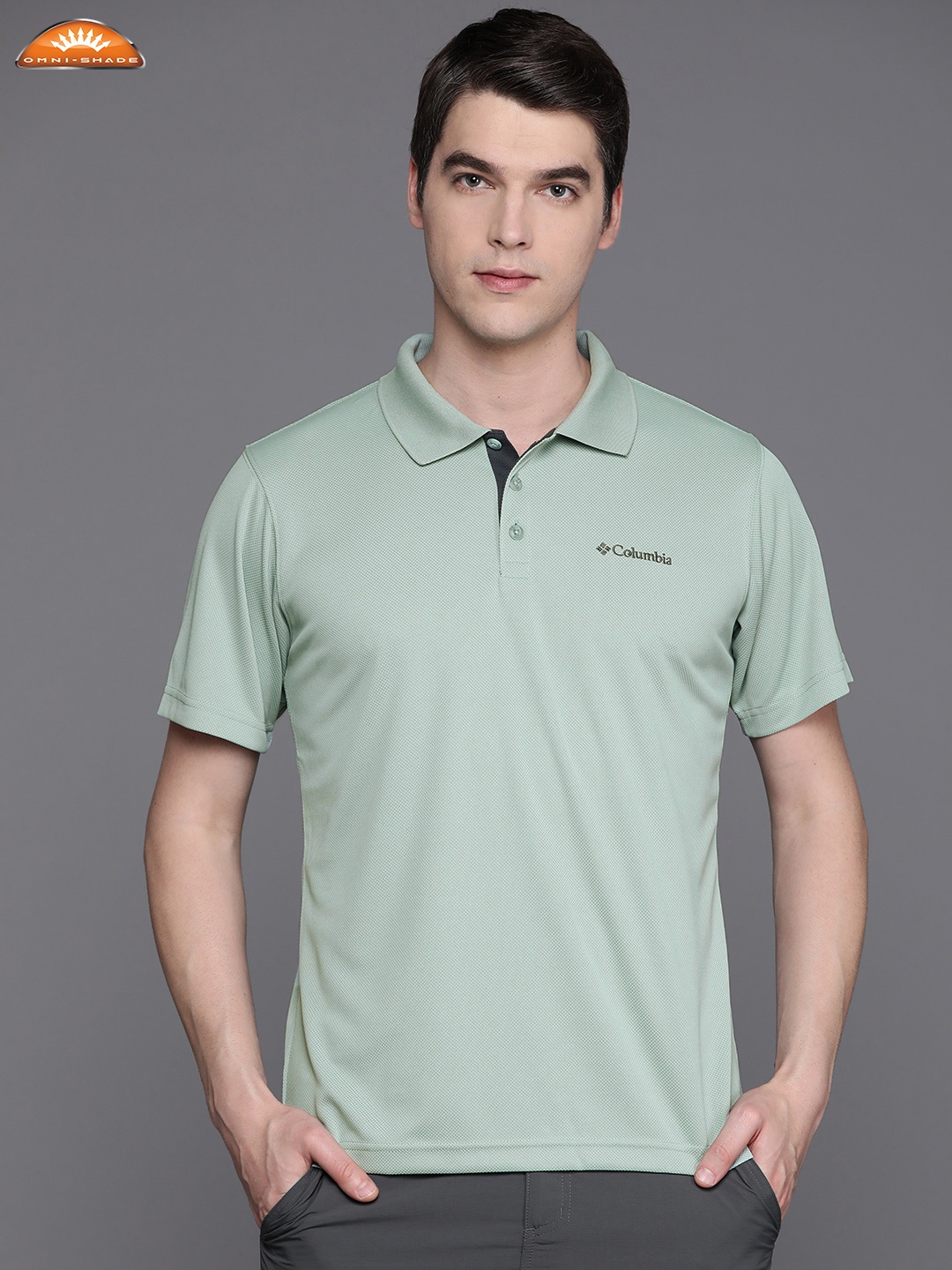 

Columbia Men Utilizer Polo Collar Slim Fit T-shirt, Green