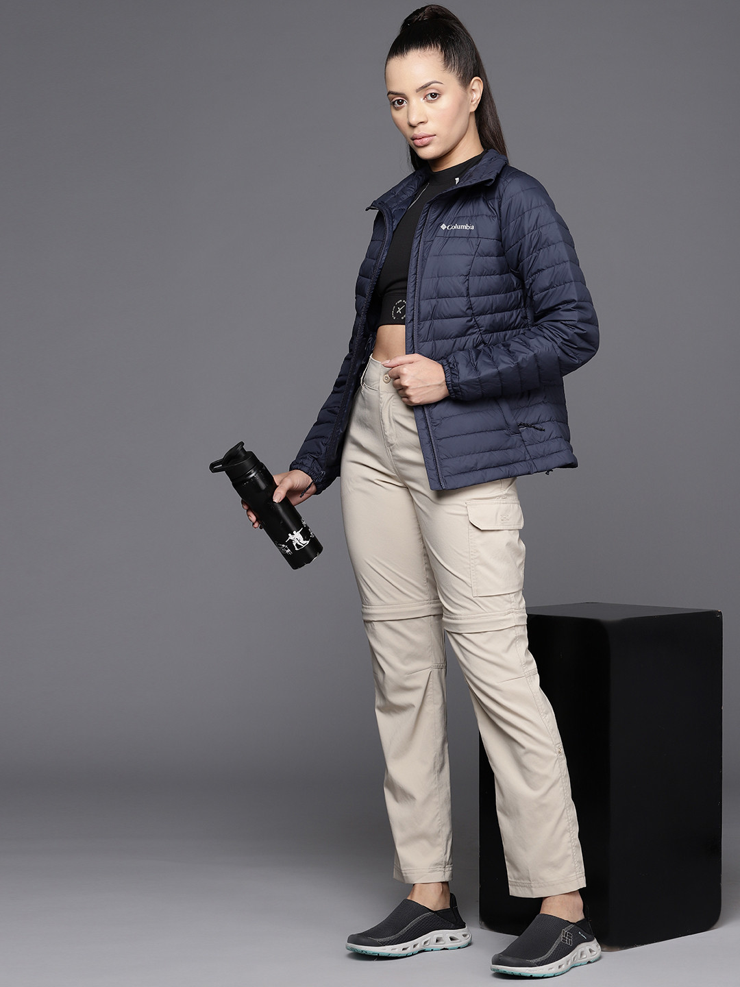 

Columbia Women Insulator Outdoor Silver Falls Full Zip Puffer Jacket, Navy blue