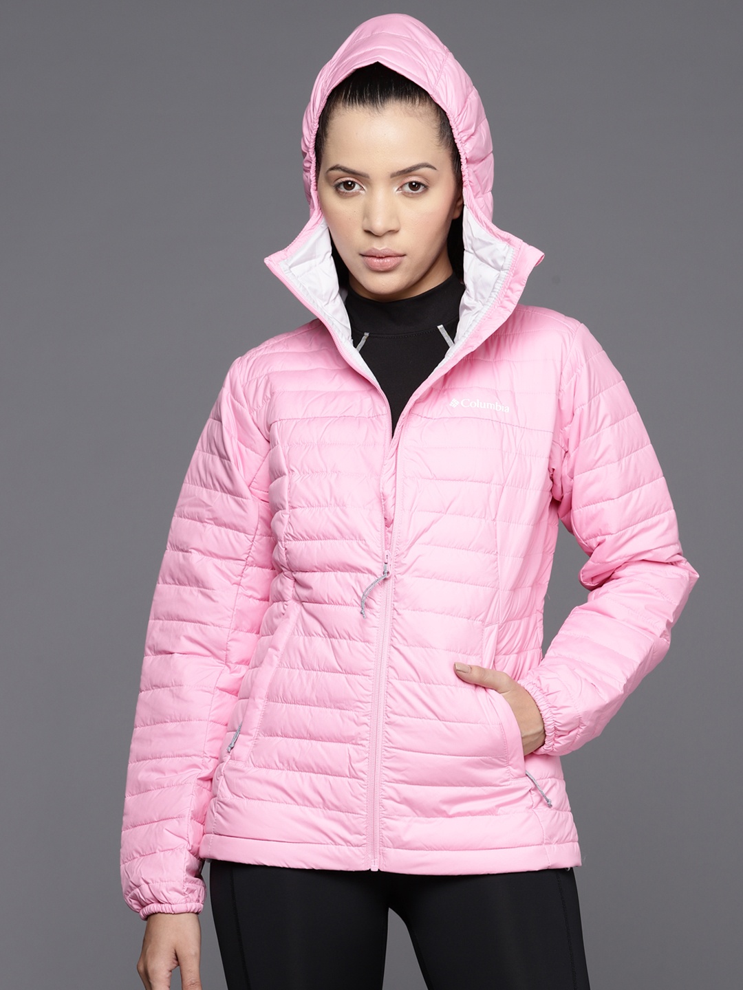 

Columbia Women Insulator Outdoor Silver Falls Hooded Puffer Jacket, Pink
