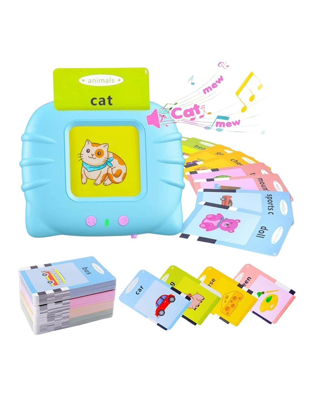 

CHOCOZONE Kids Electronic Flash Cards Interactive Learning Toys, Blue
