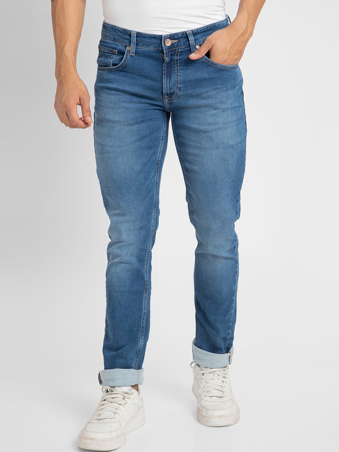 

SPYKAR Men Heavy Fade Stretchable Jeans, Blue