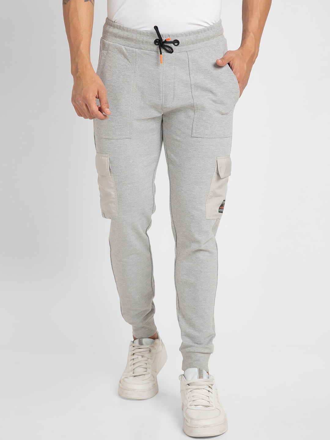 

SPYKAR Men Slim-Fit Cotton Joggers, Grey