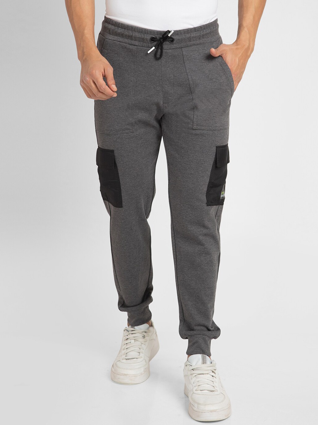 

SPYKAR Men Slim-Fit Cotton Joggers, Grey