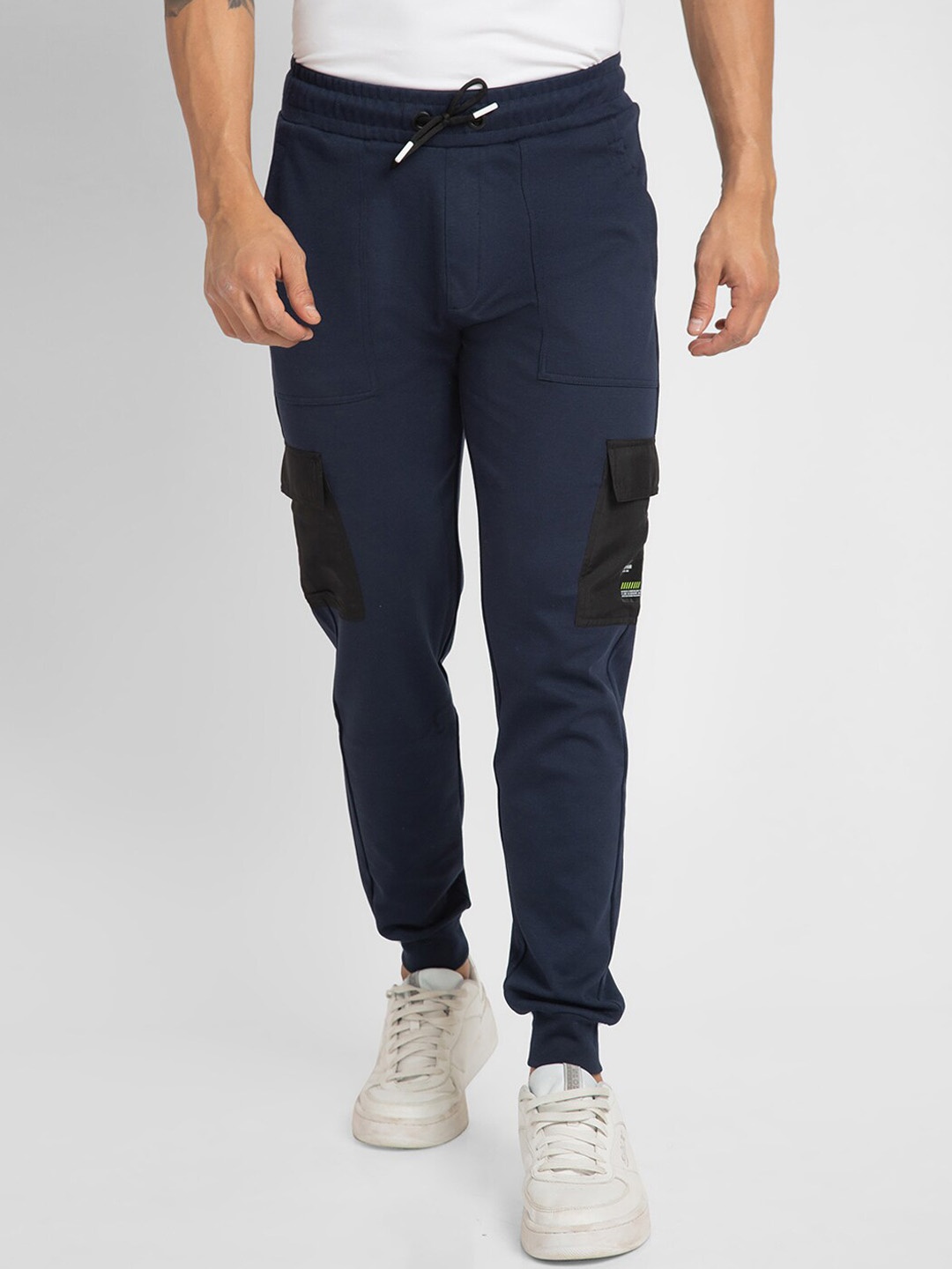

SPYKAR Men Slim-Fit Cotton Joggers, Blue