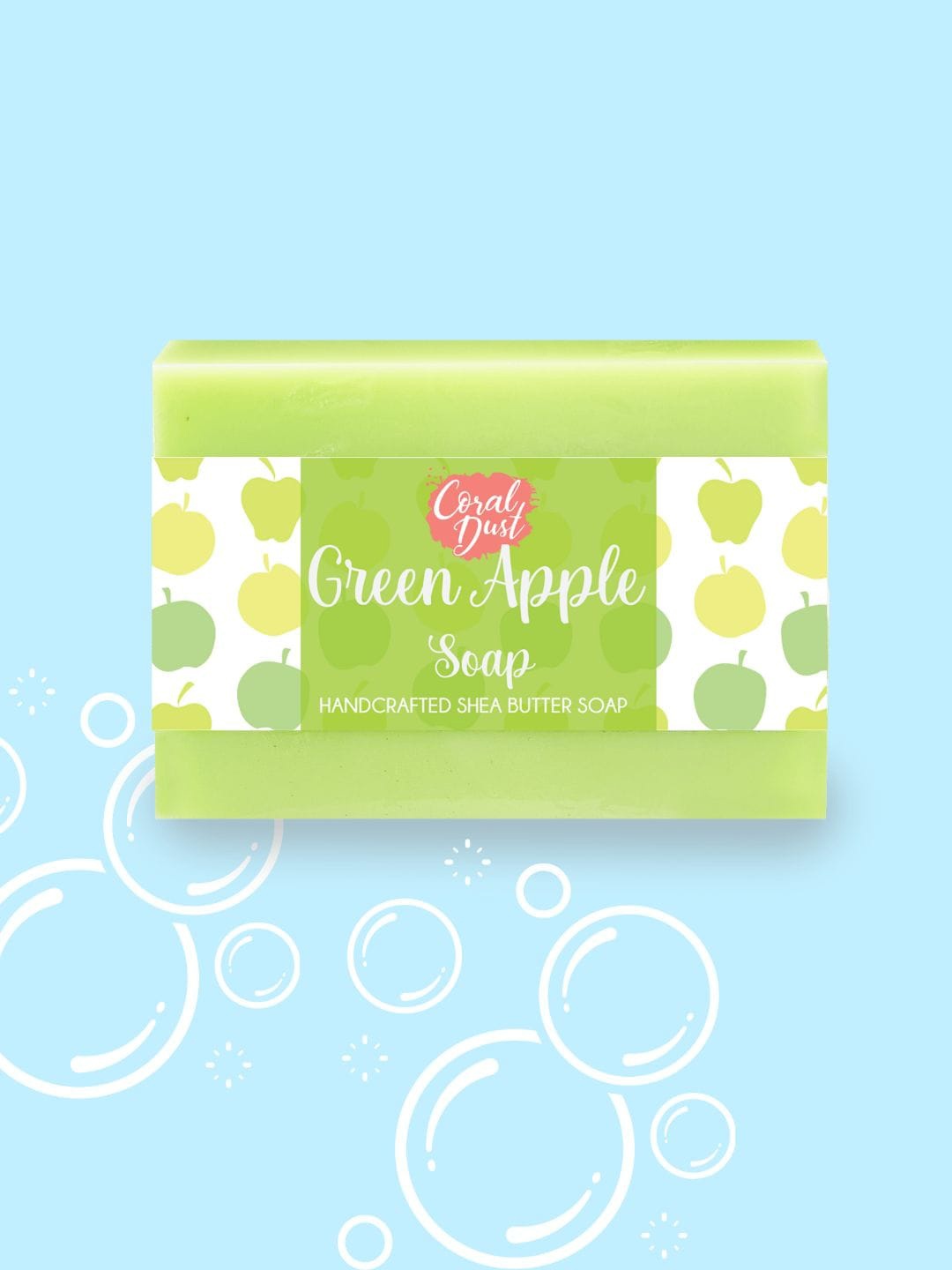 

Coral Dust Green Apple Handcrafted Shea Butter Bath Soap - 100 g