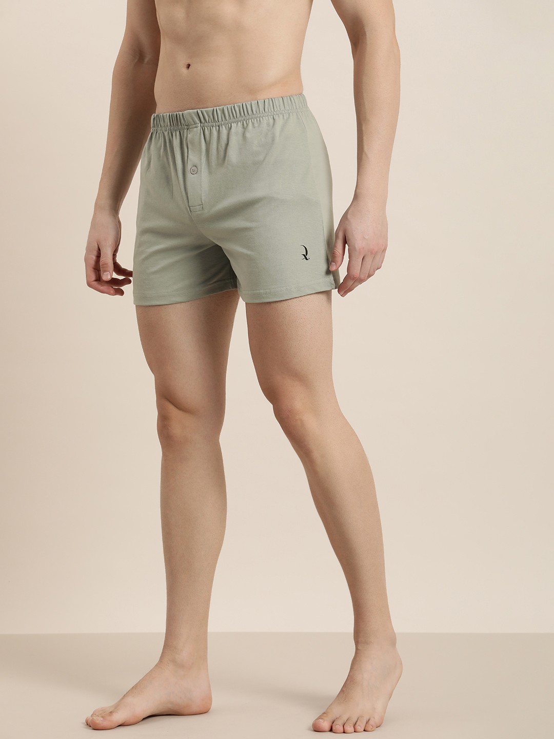 

DILLINGER Men Solid Pure Cotton Boxers, Grey