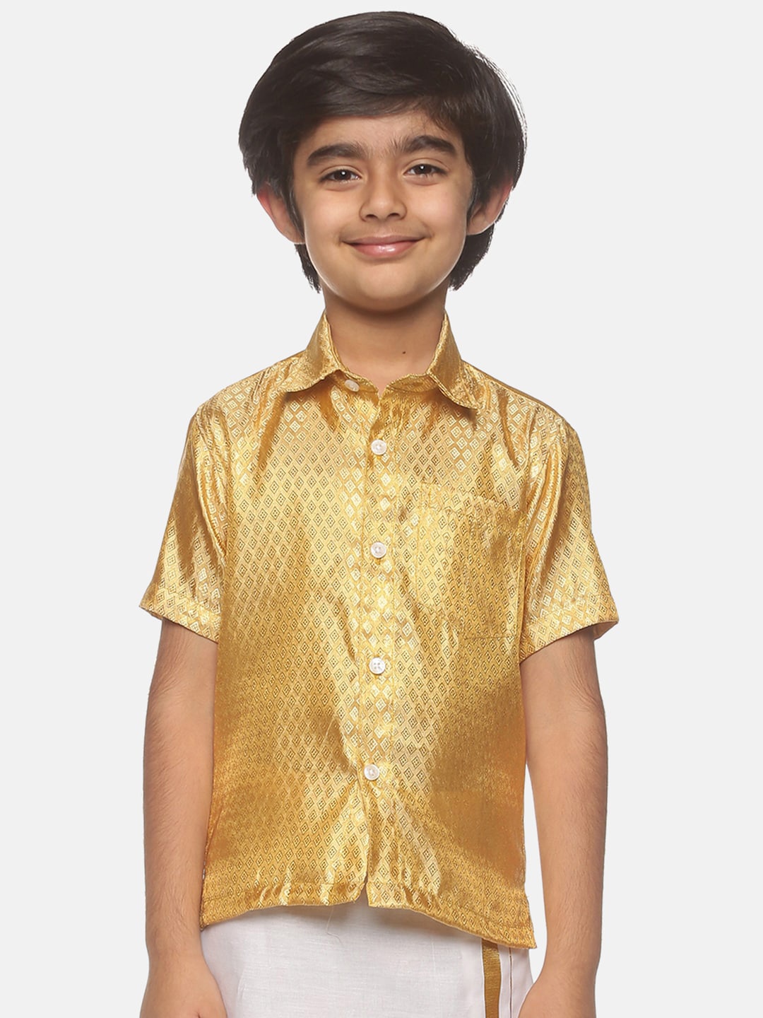 

Sethukrishna Boys Printed Casual Shirt, Gold
