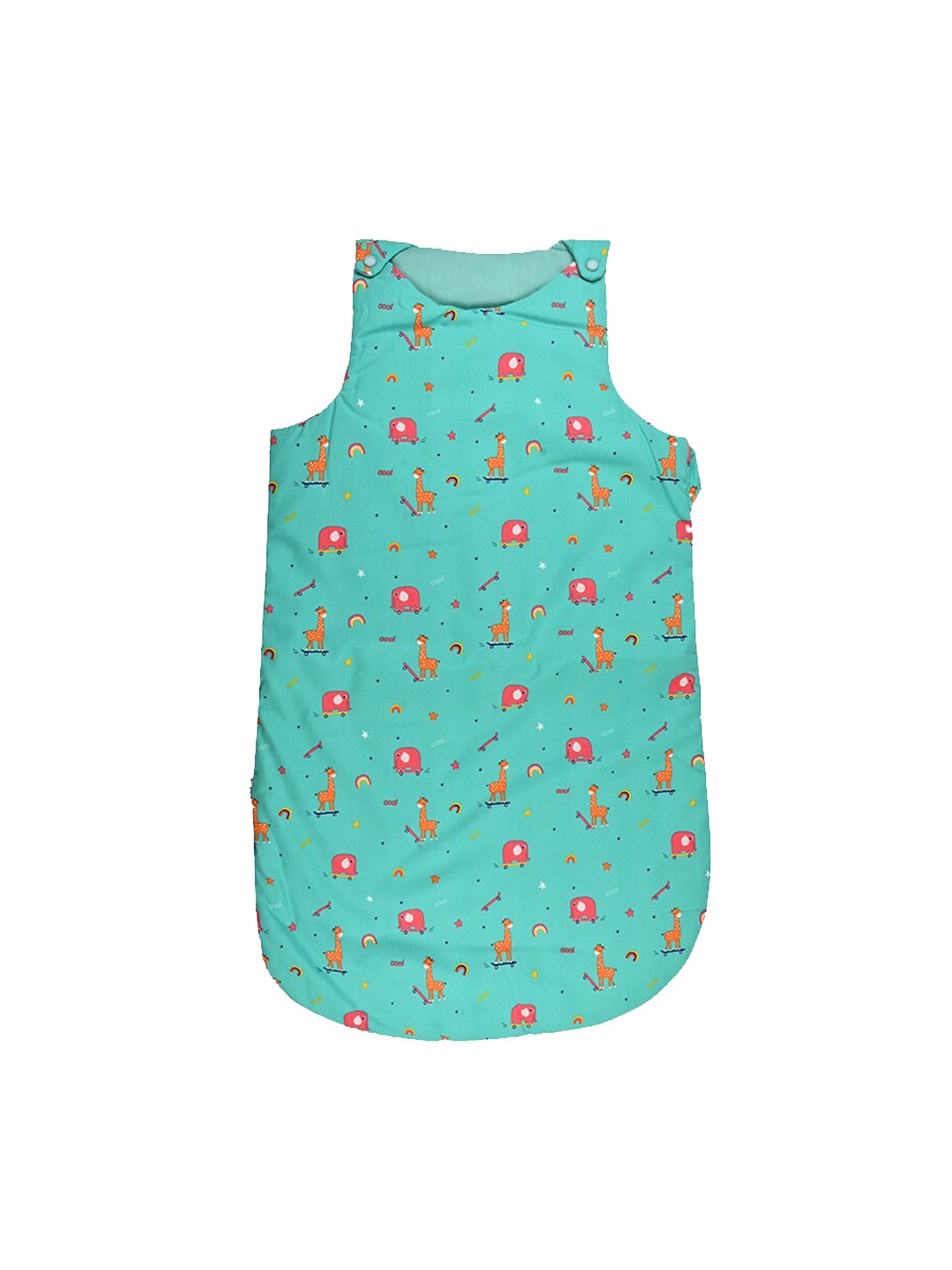 

Nuluv Infants Printed Organic Cotton Sleeping Bag, Sea green
