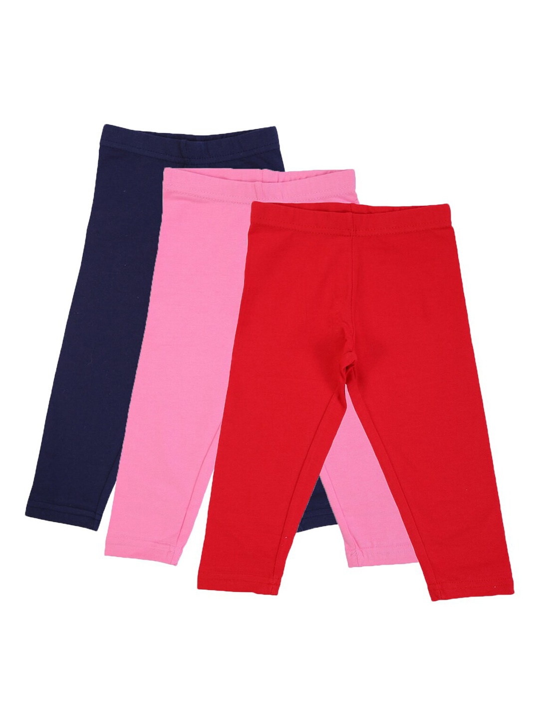 

Bodycare Kids Infants Girls Pack Of 3 Cotton Leggings, Navy blue
