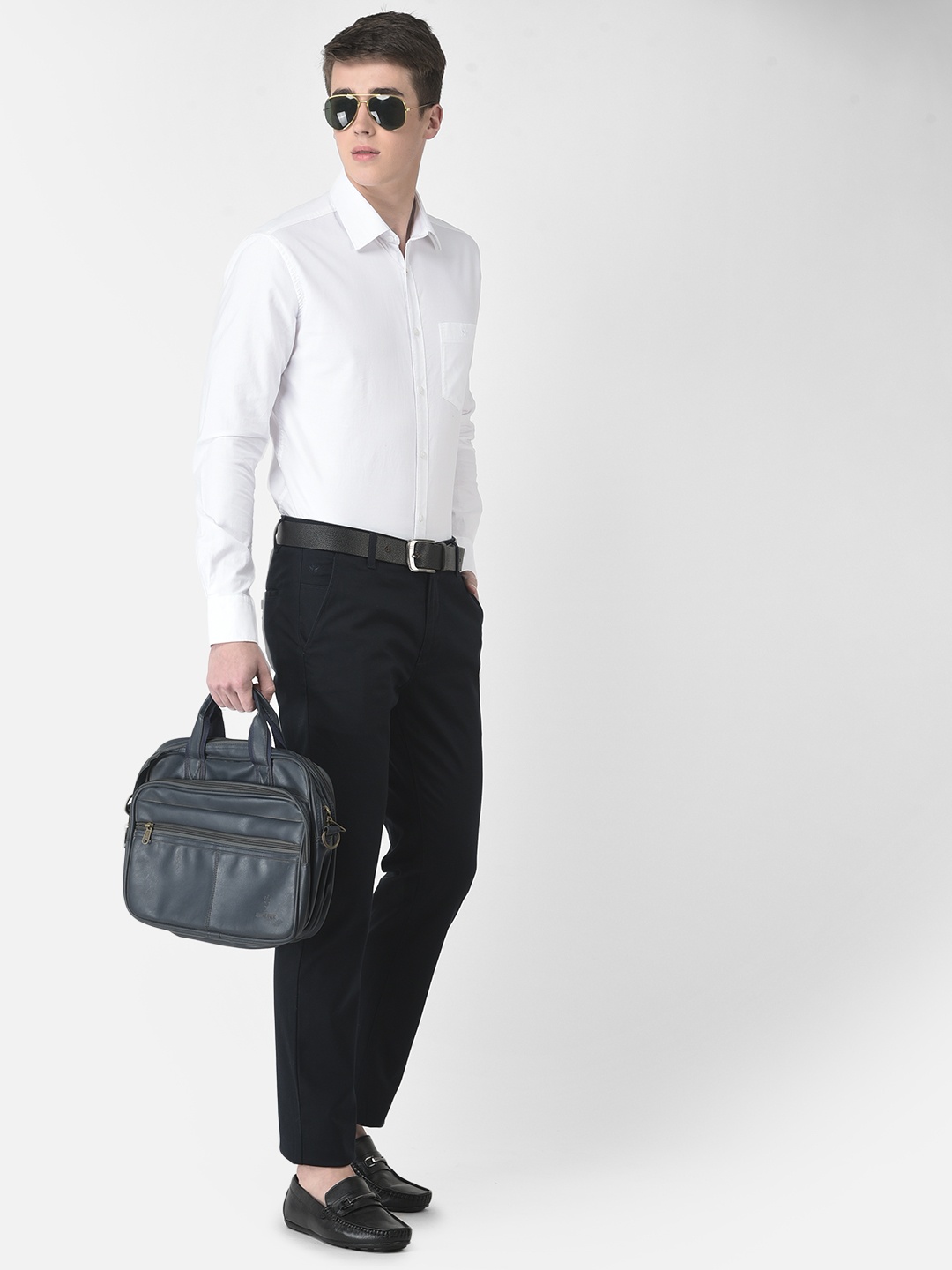 

Crimsoune Club Slim Fit Pure Cotton Formal Shirt, White