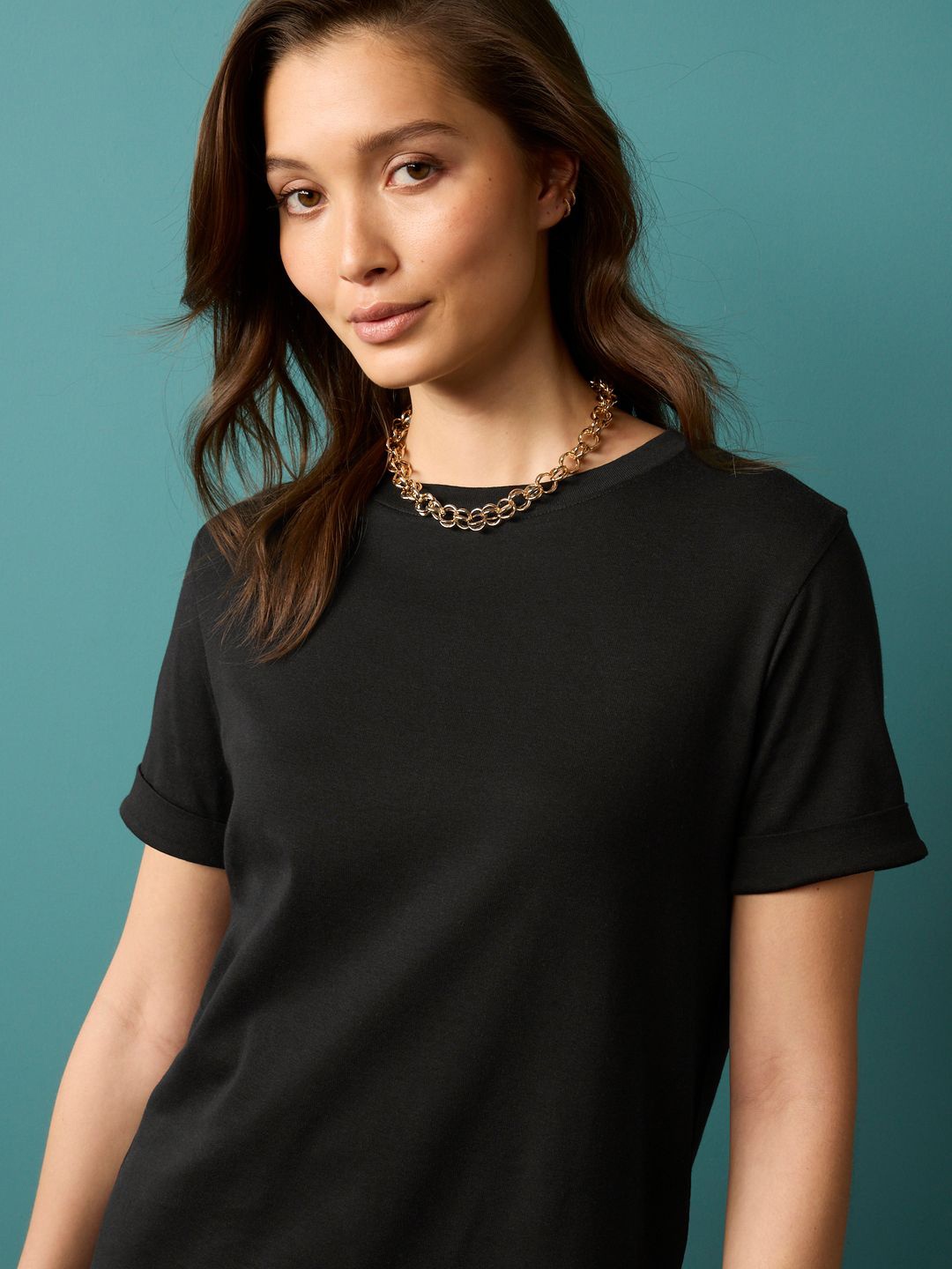 

NEXT Pure Cotton Short Sleeve Crew Neck T-Shirt, Black