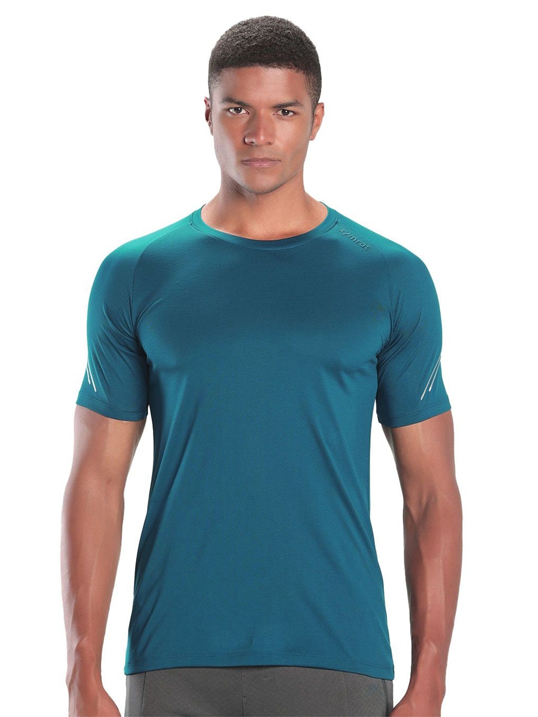 

Zymrat Men Round Neck Raglan Sleeves T-shirt, Teal