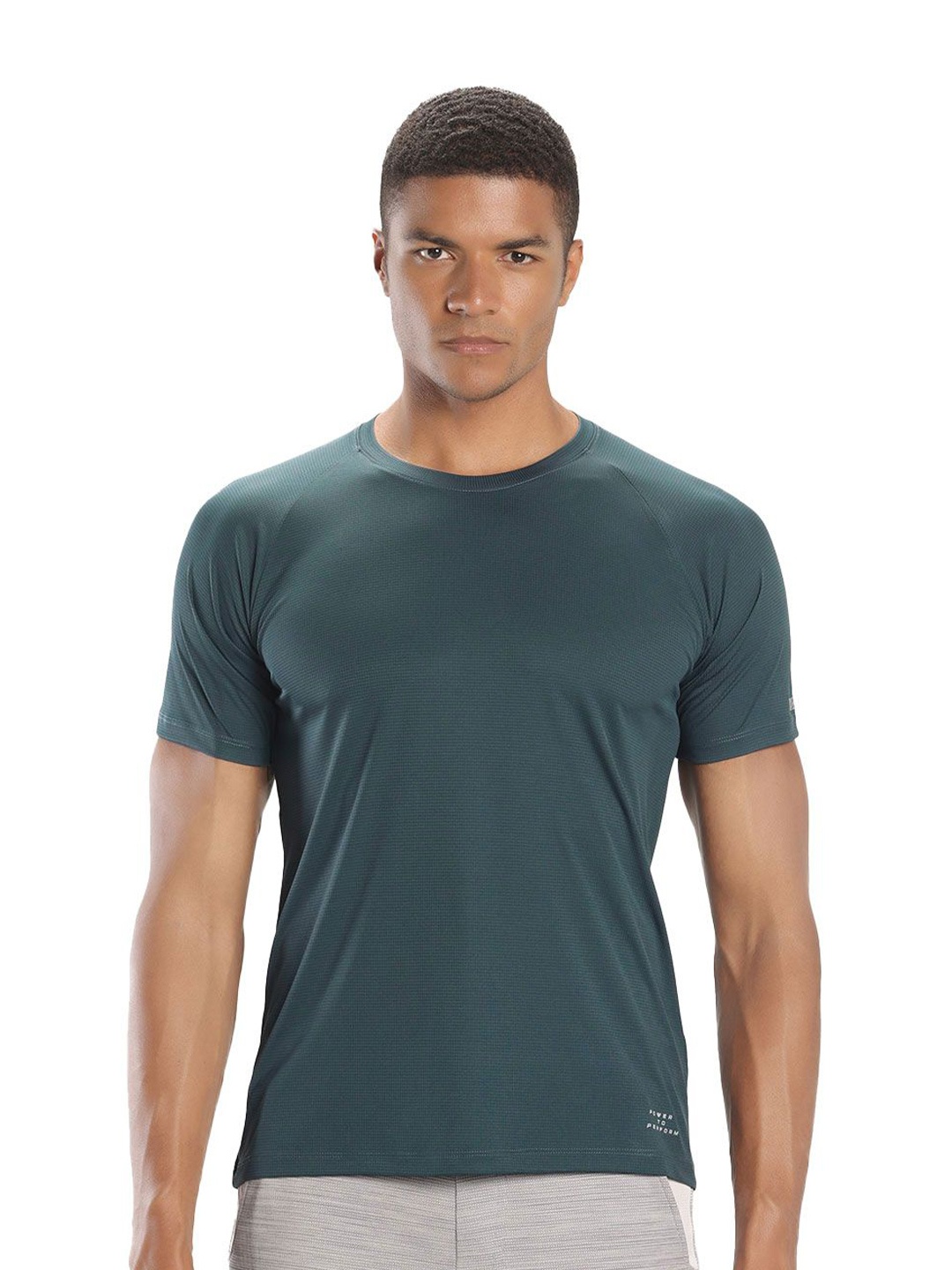 

Zymrat Round Neck Raglan Sleeves Slim Fit T-shirt, Teal