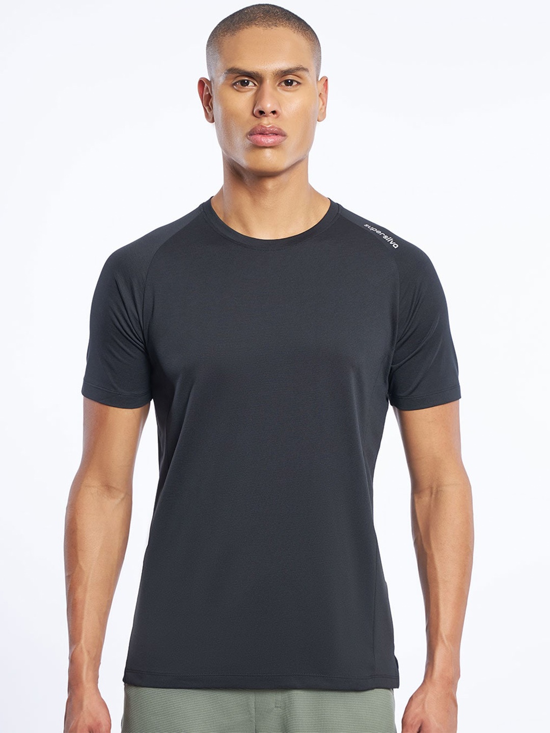 

Zymrat Round Neck Anti Odour T-shirt, Black