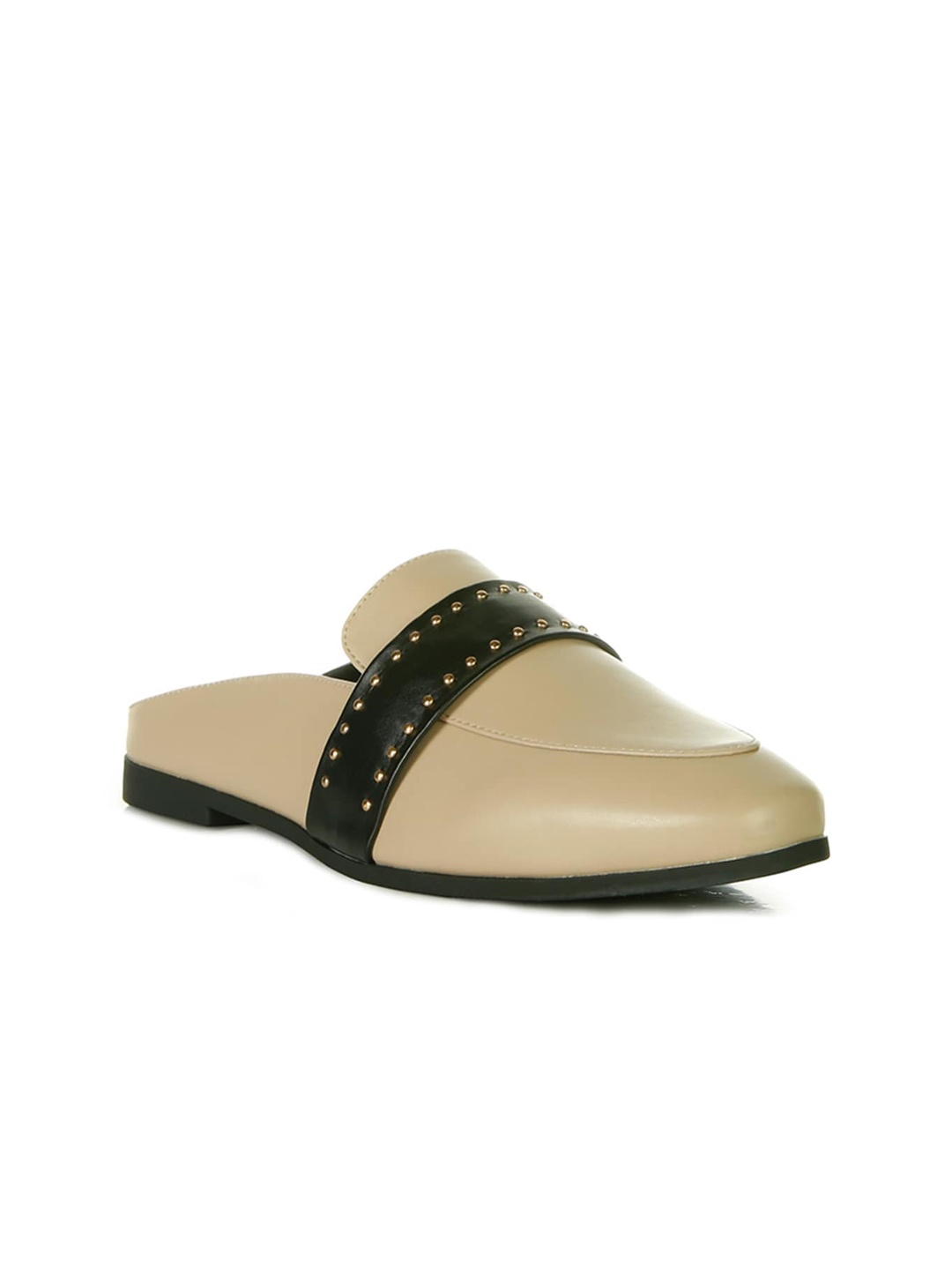

London Rag Women Studded Mules, Taupe