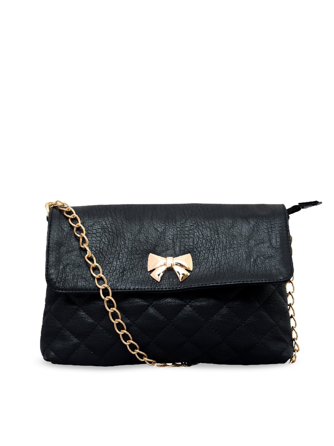 

Lychee bags PU Structured Sling Bag, Black