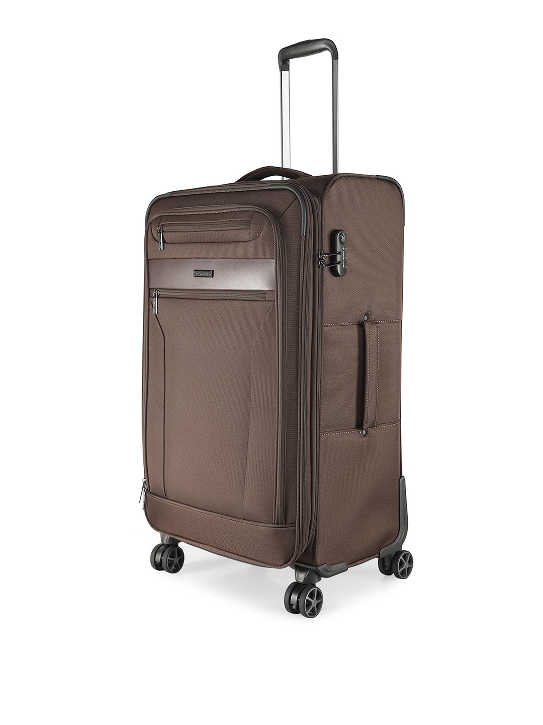 

Nasher Miles Soft-Sided Large Trolley Suitcase, Coffee brown