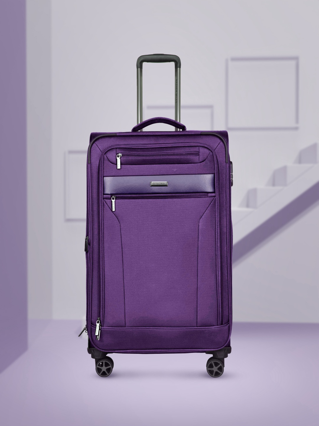 

Nasher Miles Soft-Sided Medium Trolley Suitcase, Purple