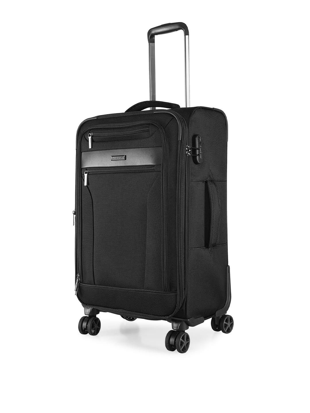 

Nasher Miles Soft-Sided Medium Trolley Suitcase, Black