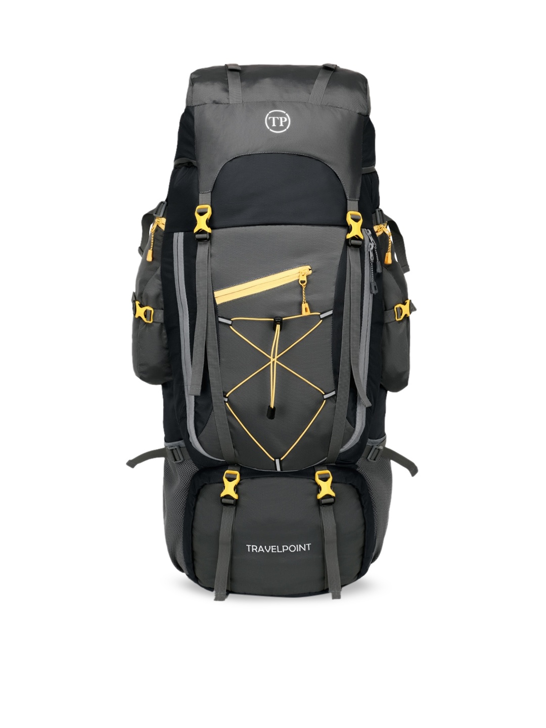 

TRAVEL POINT Colorblocked Trekking Waterproof Rucksack, Grey