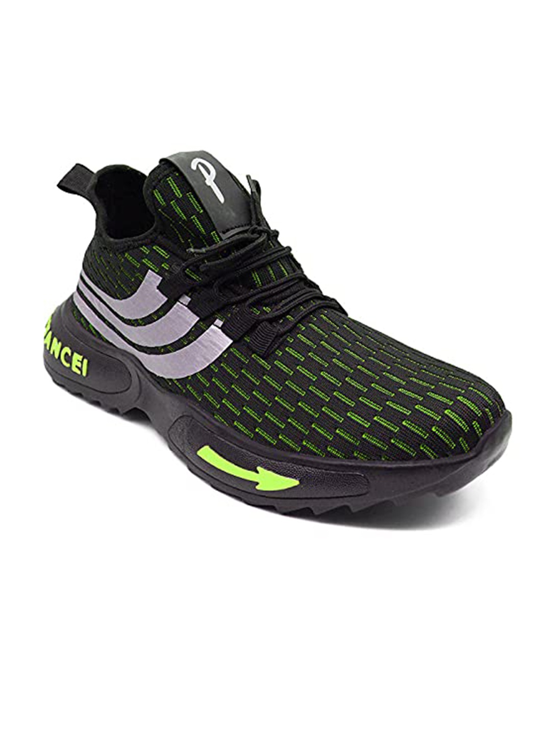 

FASHION FASTER Men Mesh Ortholite Impressions Running Sports Shoes, Black