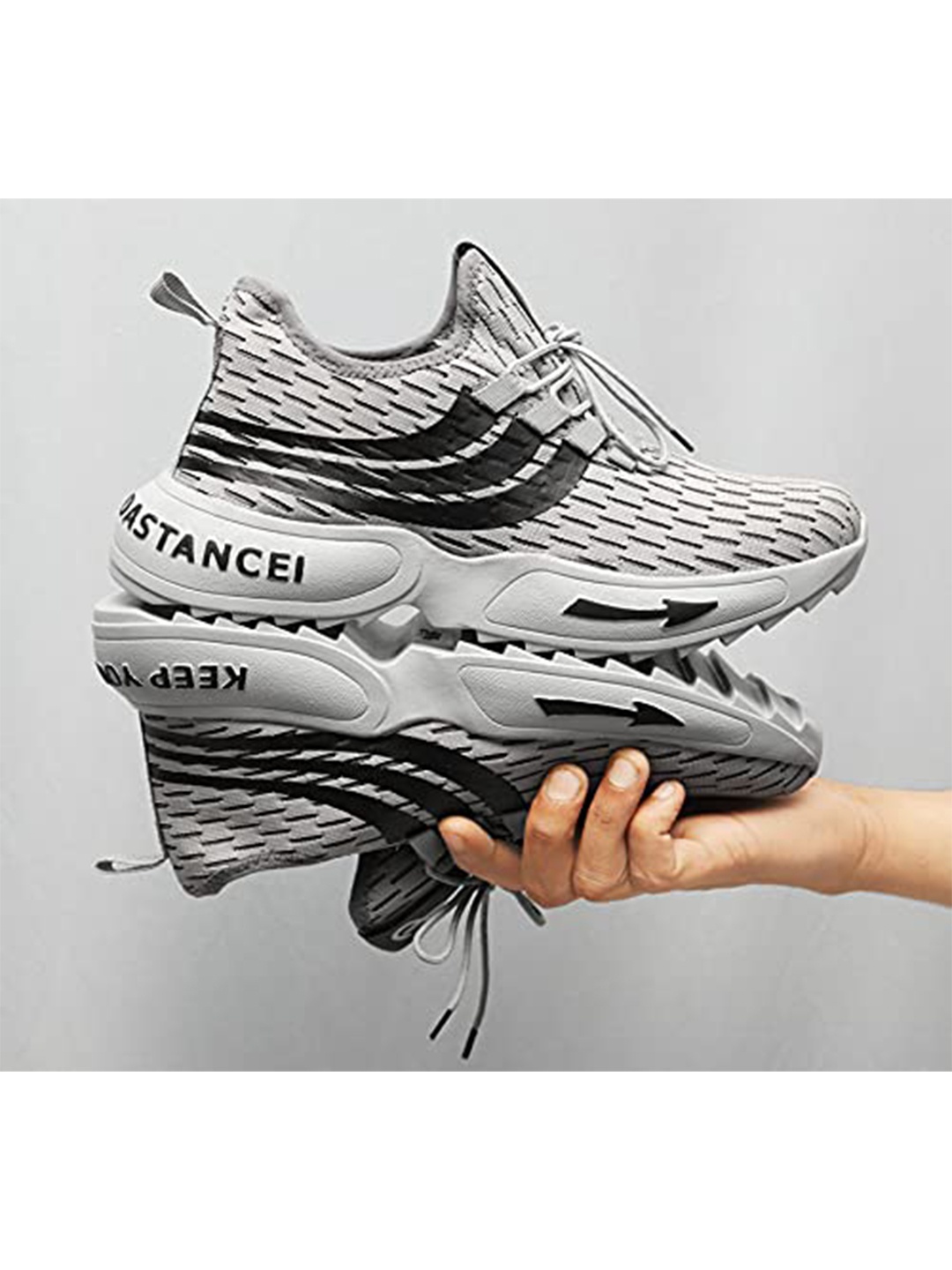 

FASHION FASTER Men Ortholite Impressions Running Sports Shoes, Grey