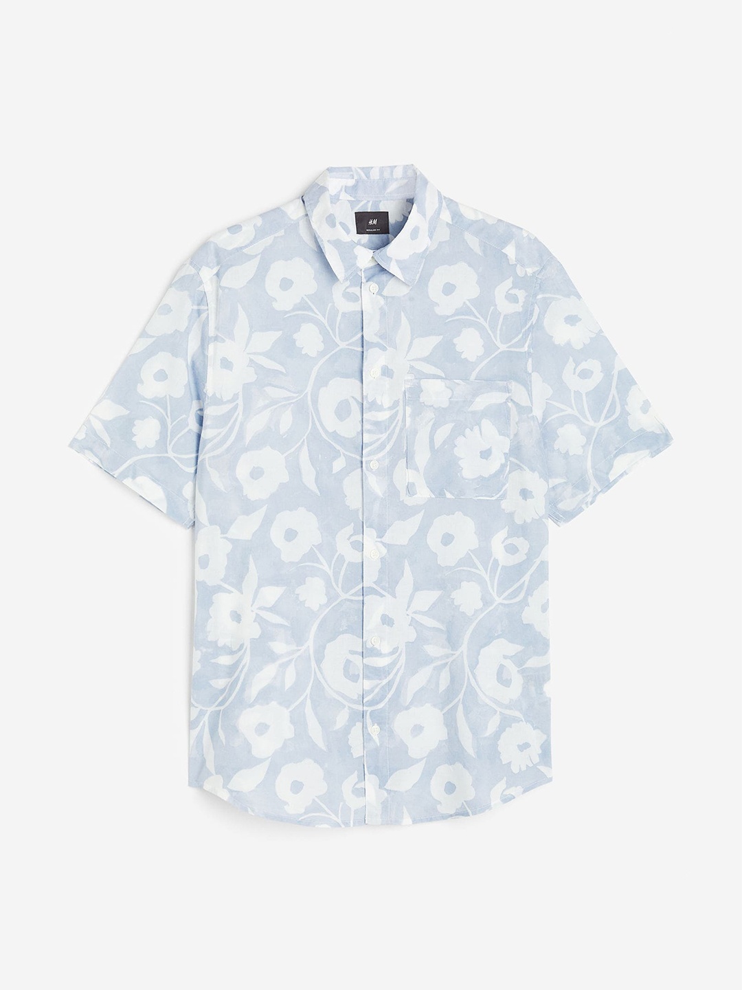 

H&M Cotton Shirt Regular Fit, Blue