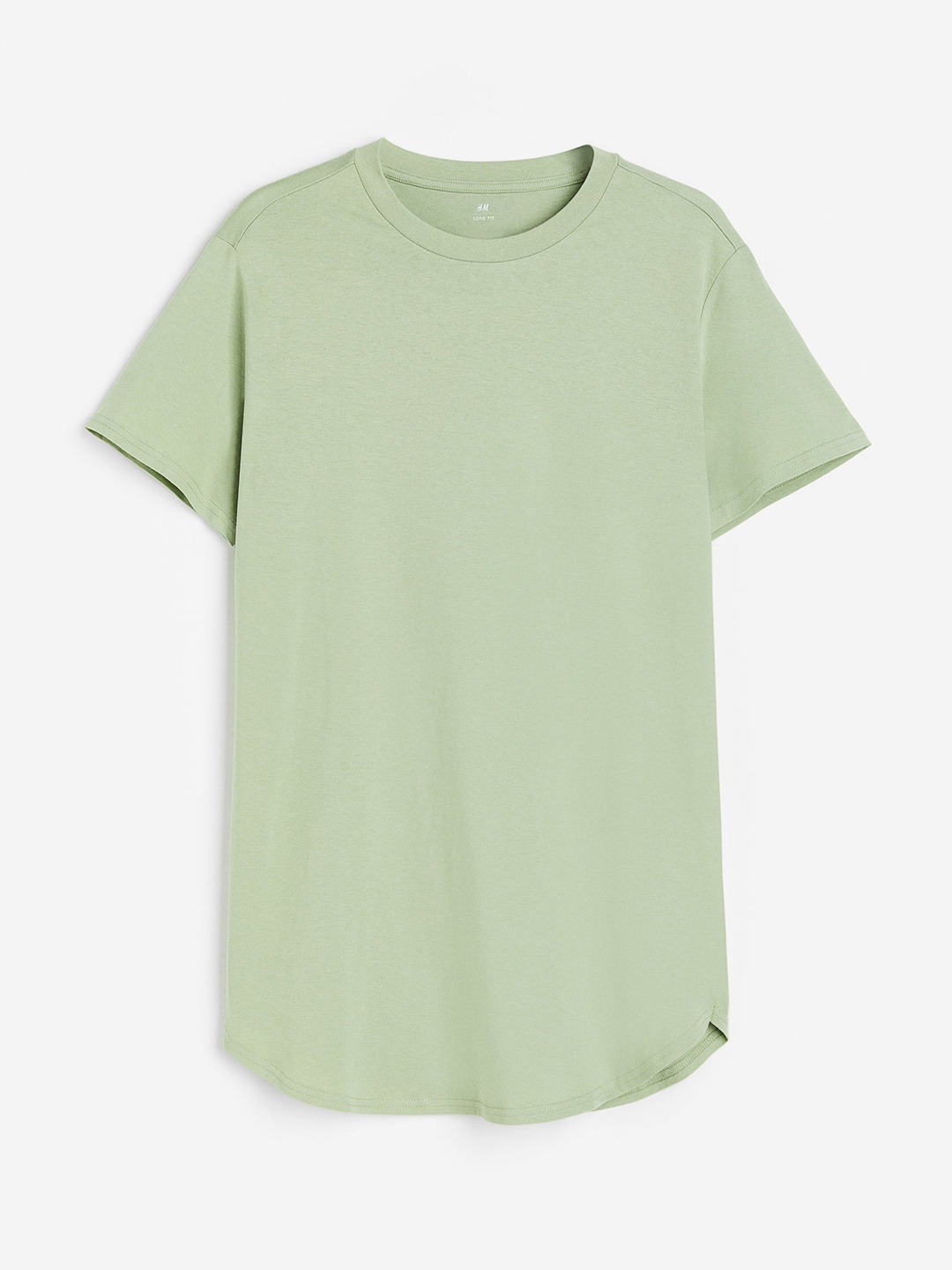

H&M Men T-Shirt Long Fit, Green