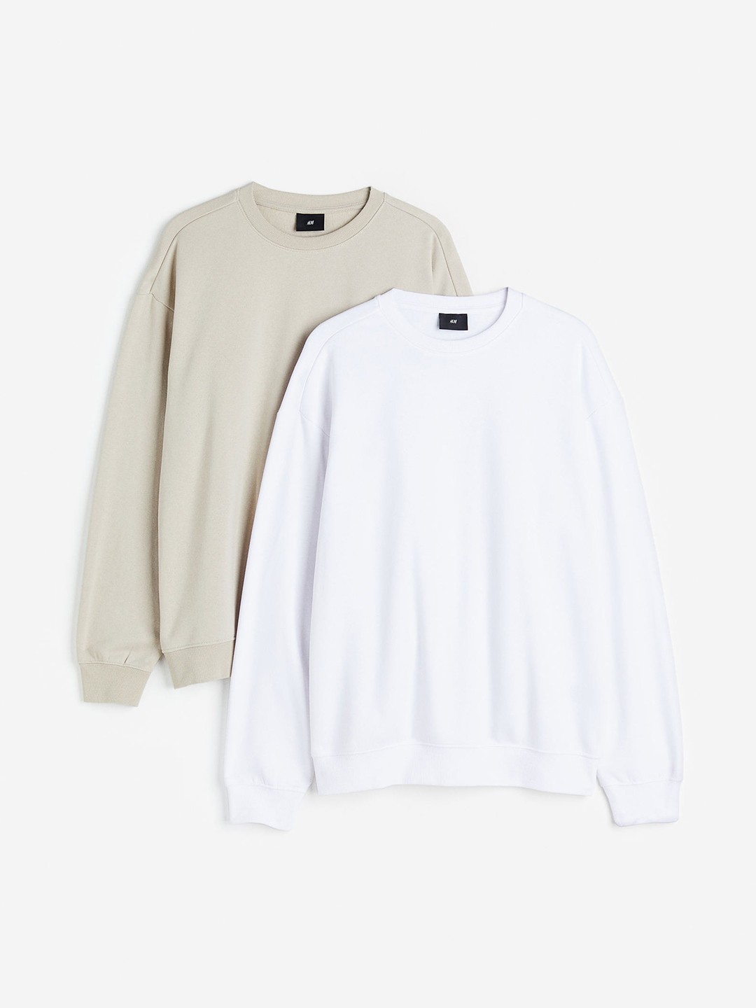 

H&M Men 2-Pack Relaxed Fit Sweatshirts, Beige