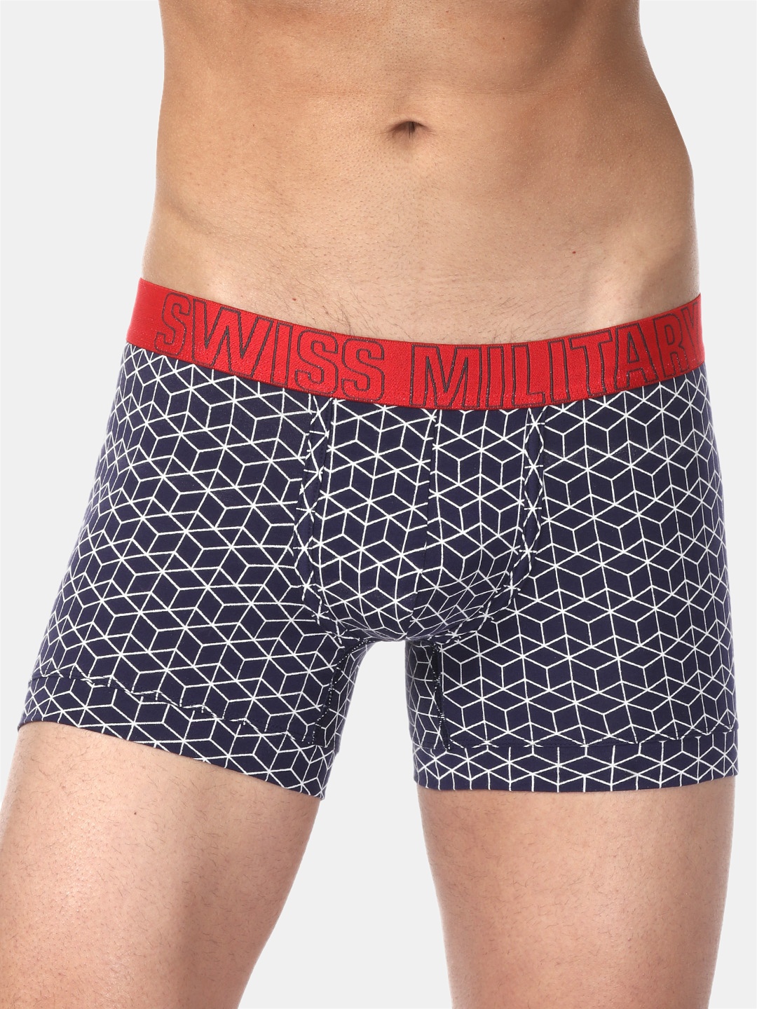 

SWISS MILITARY Men Mid-Rise Printed Trunk SMINW21006_2_P2_M, Black