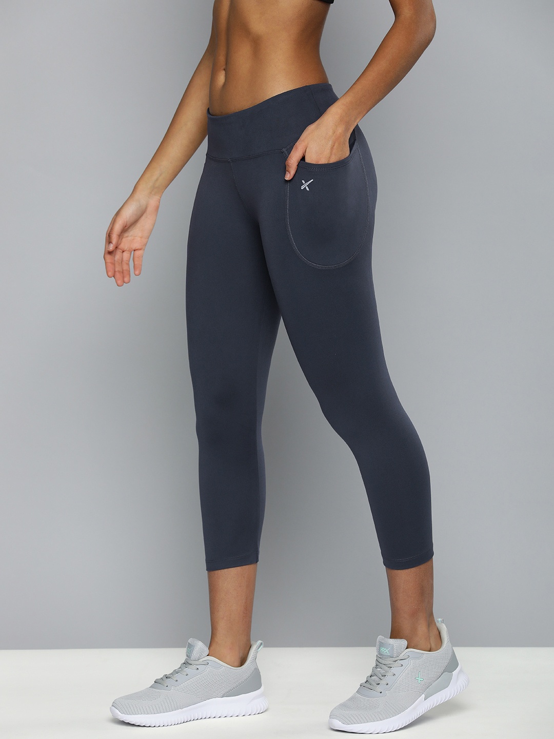 

HRX by Hrithik Roshan Rapid-Dry Training Tights, Navy blue