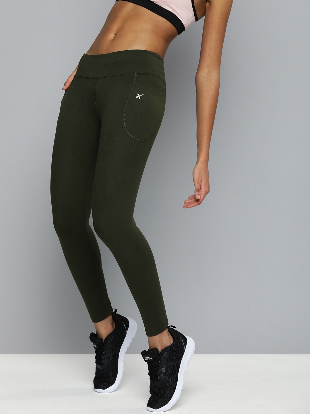 

HRX by Hrithik Roshan Rapid-Dry Training Tights, Olive