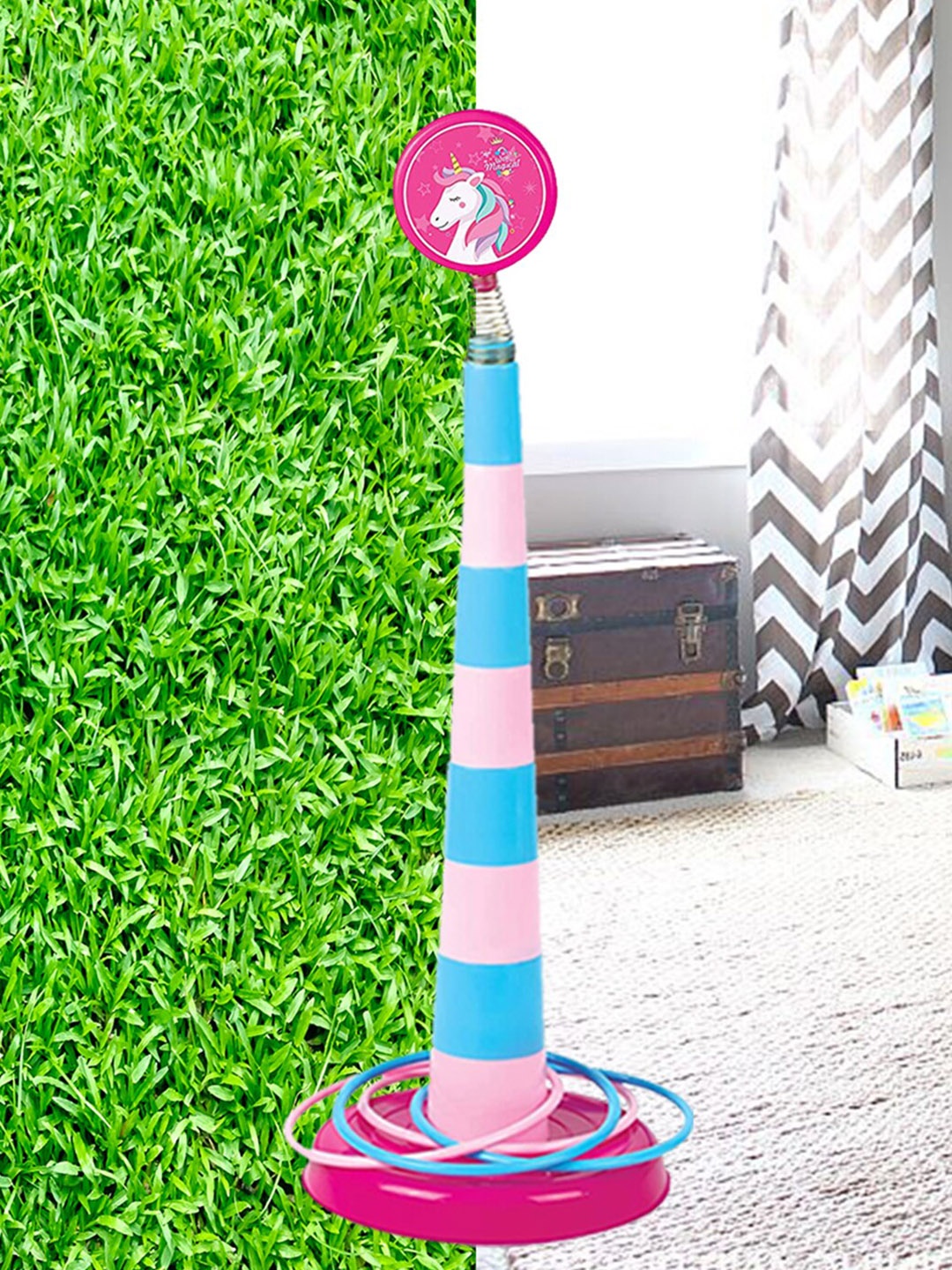 

ITOYS Kids Stacking Ring Throw Play Set, Blue
