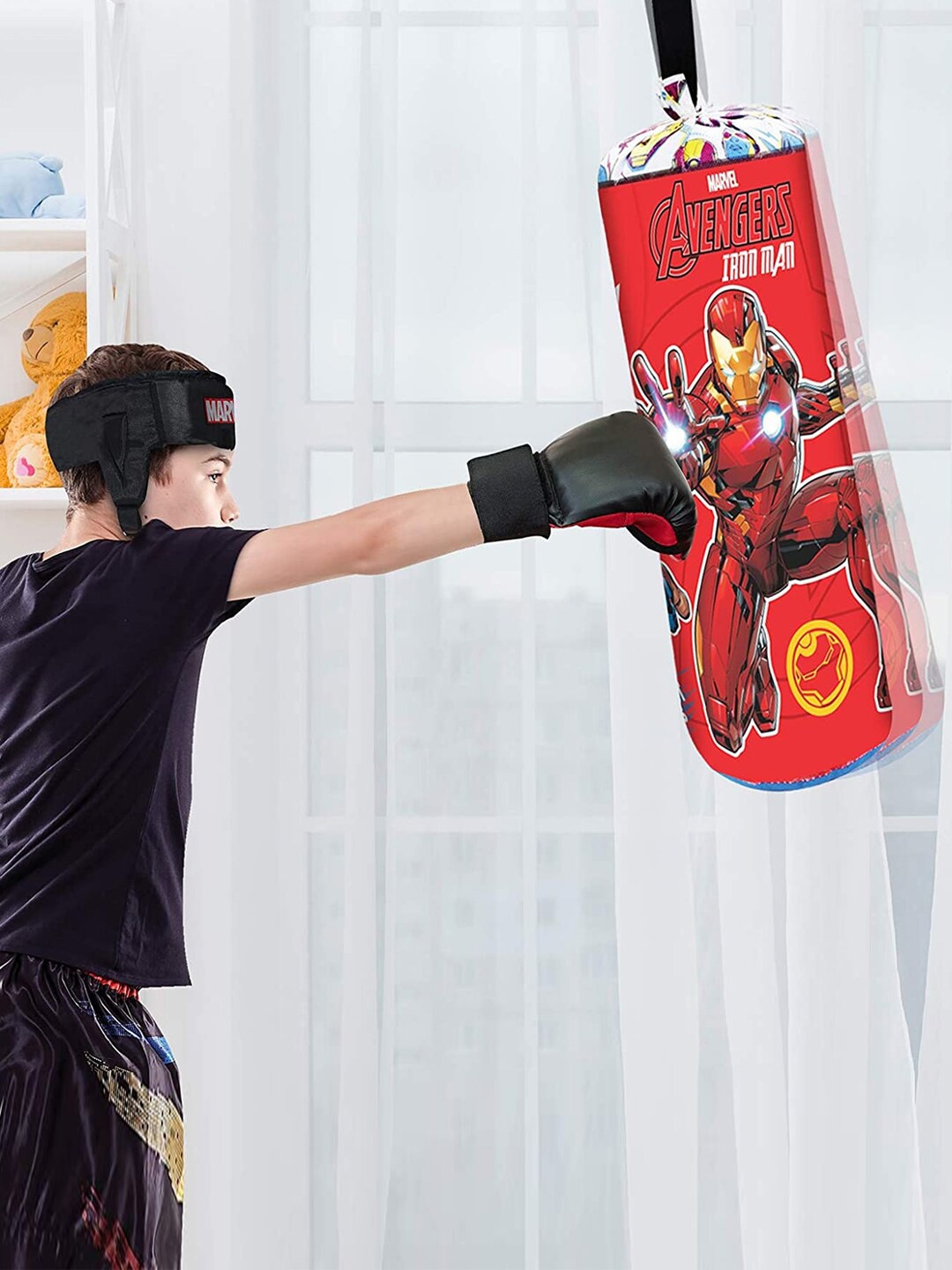 

ITOYS Kids Marvel Avengers Boxing Set, Red