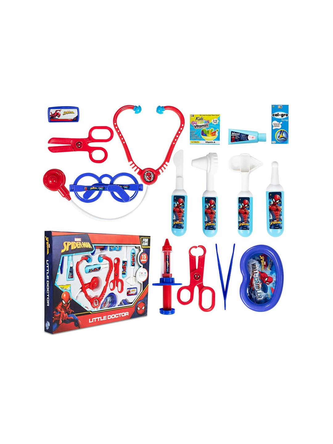 

ITOYS Kids Marvel Spiderman Printed Little Doctor Set, White