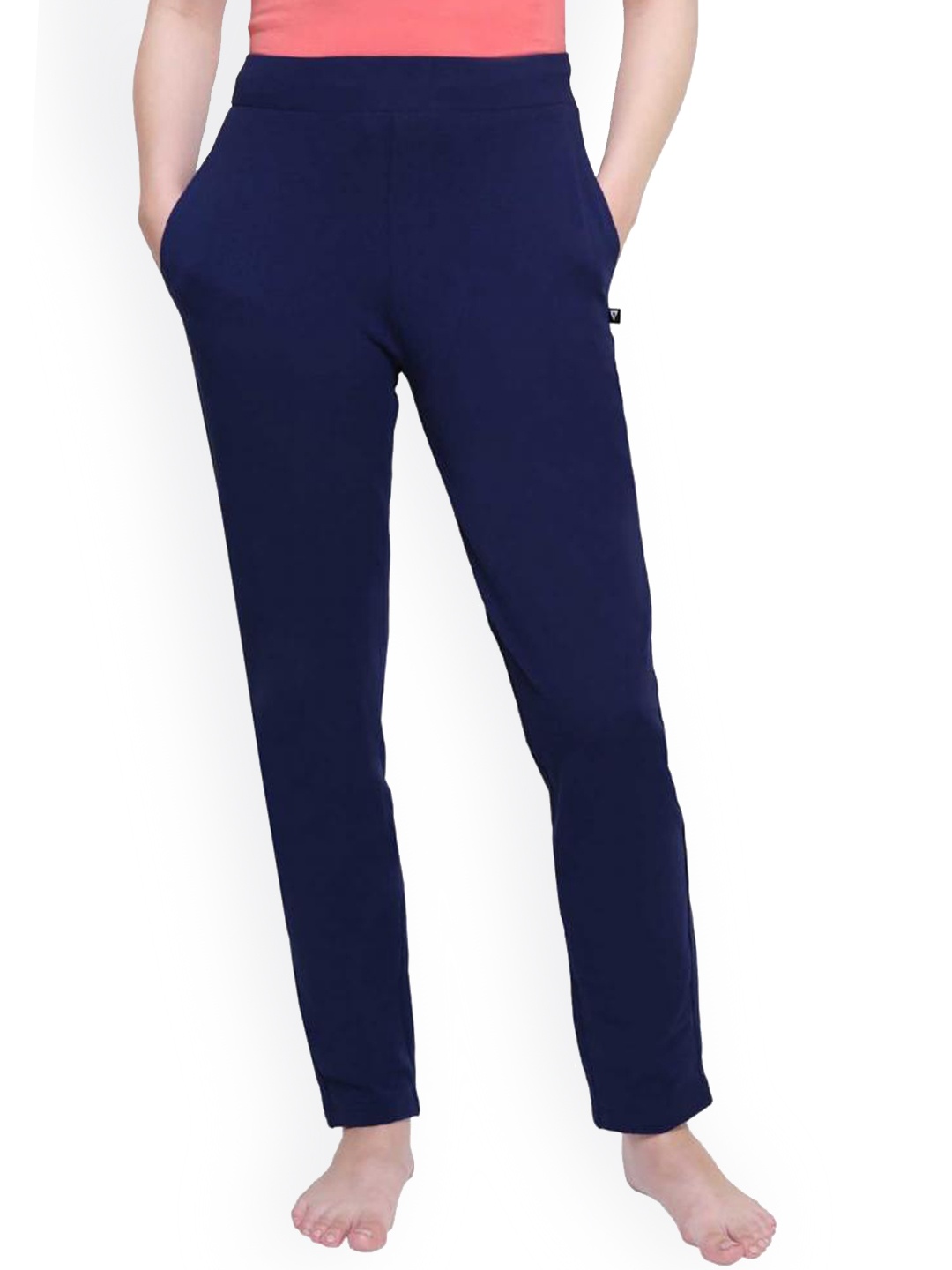 

PROTEENS Women Cotton Mid Rise Lounge Pants, Navy blue