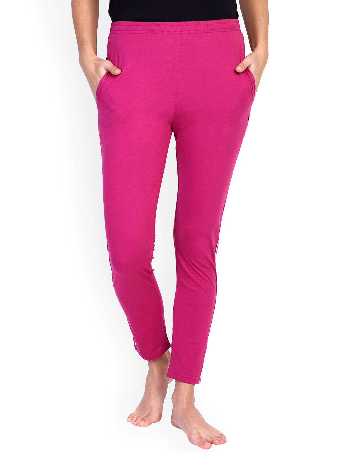 

PROTEENS Women Cotton Mid-Rise Lounge Pant, Pink