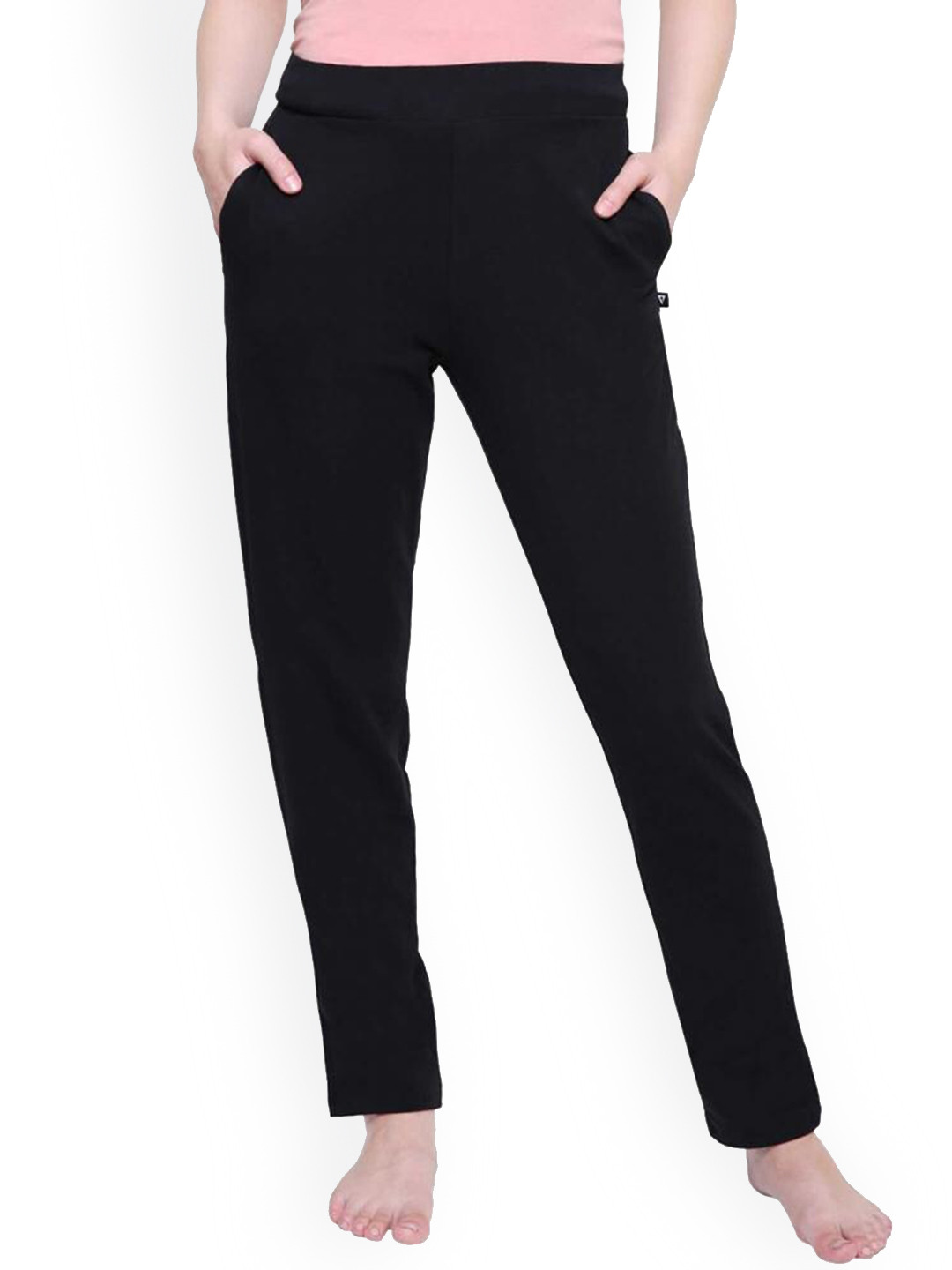 

PROTEENS Cotton Straight Mid-Rise Lounge Pants, Black